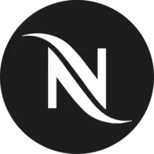Nespresso black and white logo round