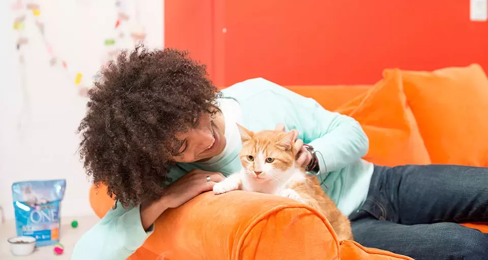 Man with cat