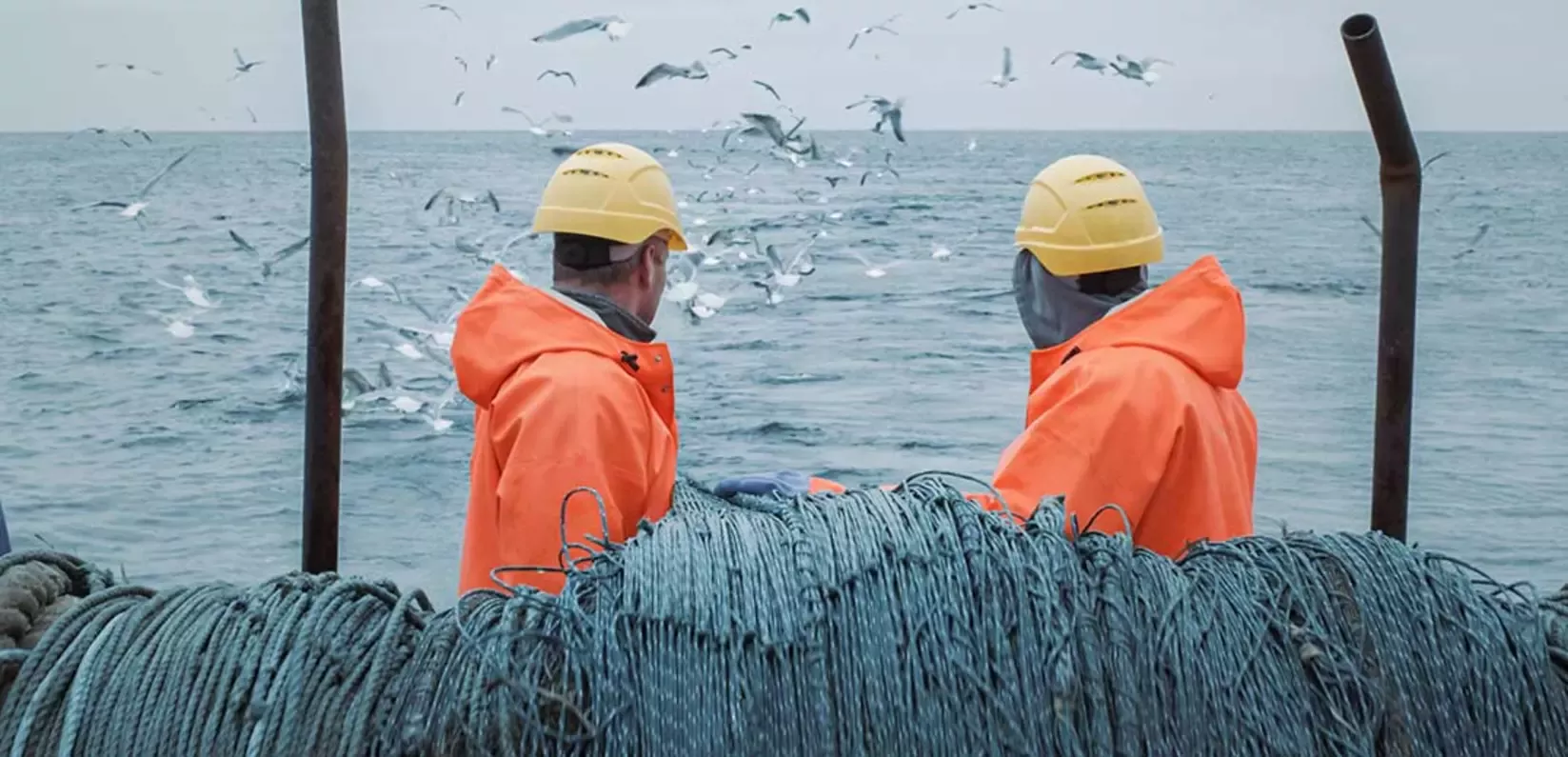 Workers at sea