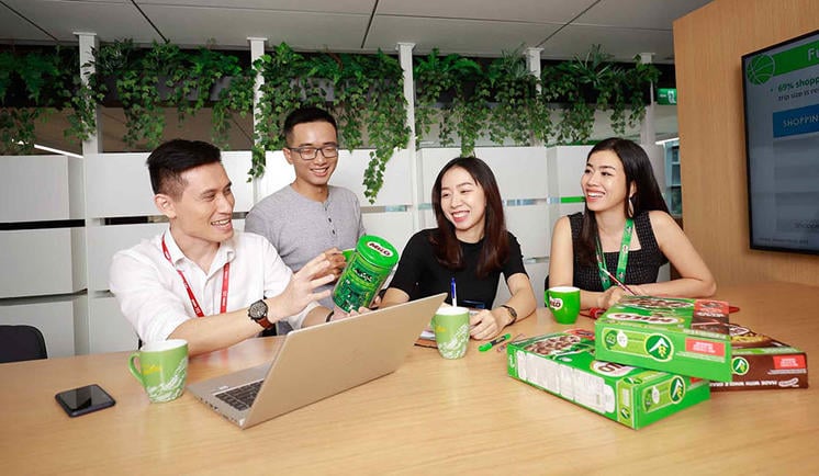 Nestle employees checking Milo products
