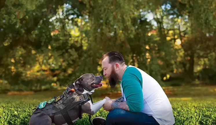 Man with a dog