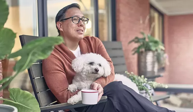 Man with a dog