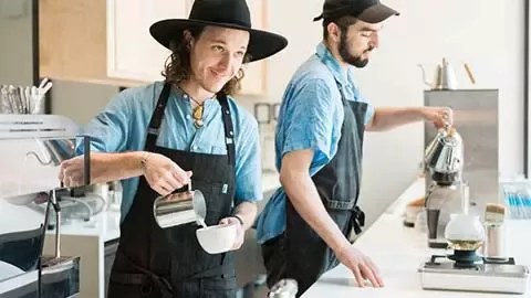 women drinking coffee