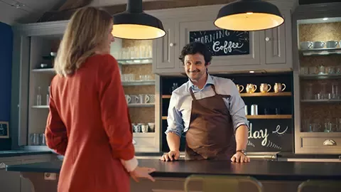 Man from Krups espresso campaign