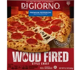 DiGiorno Wood Fired Style Crust Pepperoni Pizza with crispy crust and melted cheese