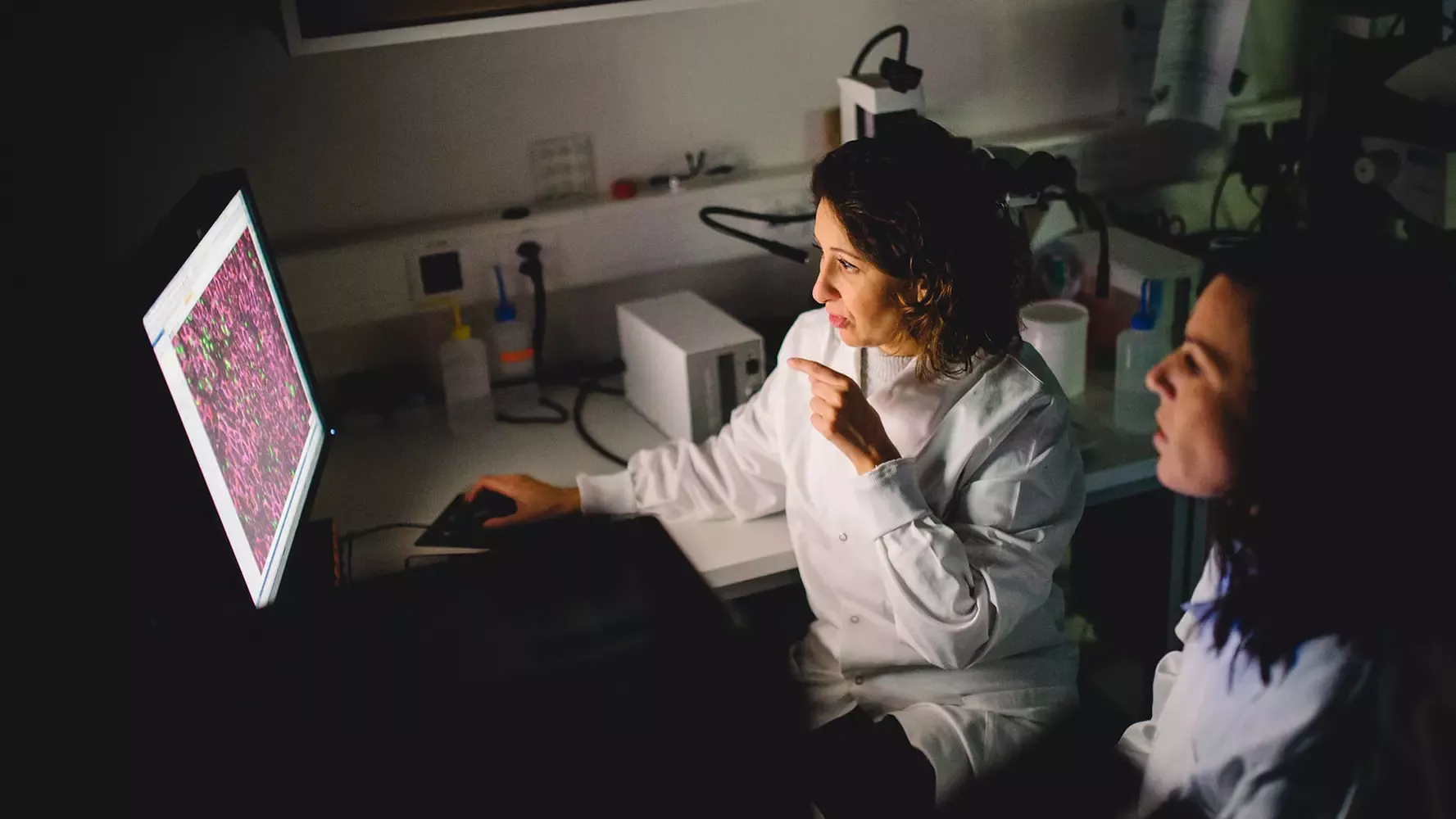Scientists working