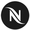 Nespresso black and white logo round