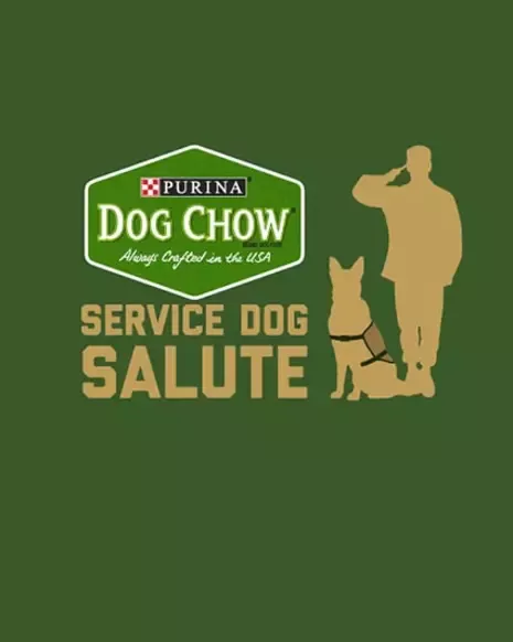 Dog Chow Service Dog Salute program banner
