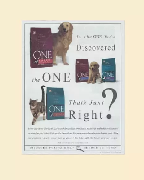 Purina One advertising booklet