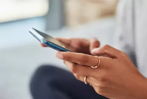 Woman on phone