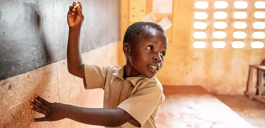 child going to school