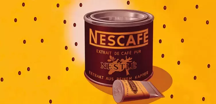 Nescafé tin with old Nestlé logo