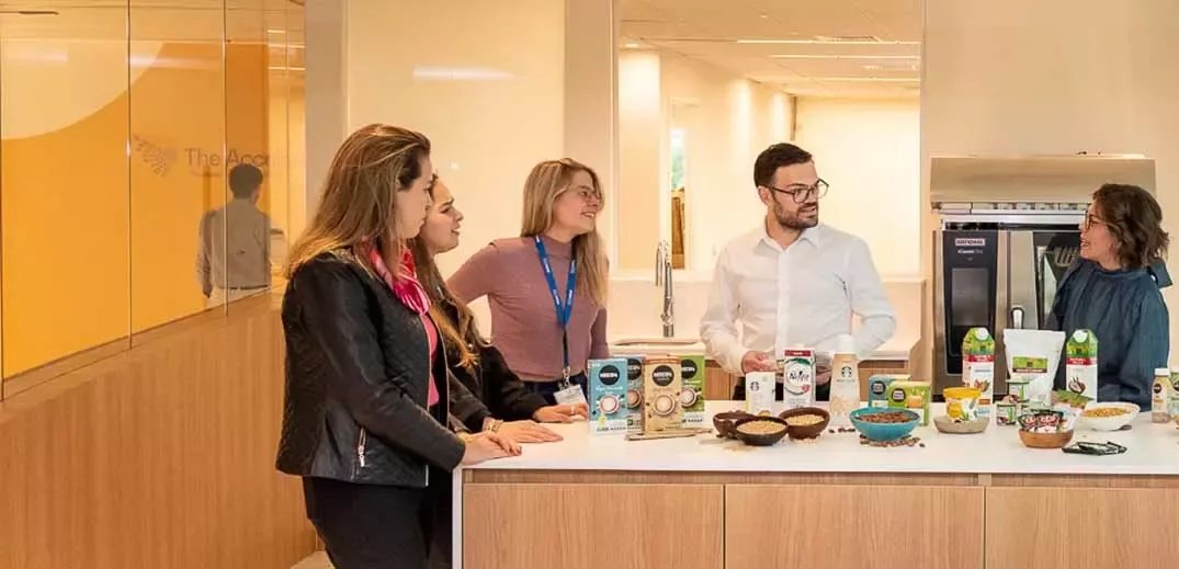 Employees at Nestlé R&D center in Latin America