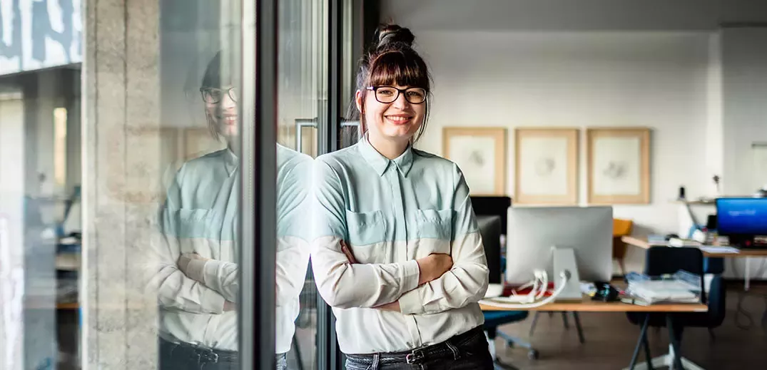 young woman at work