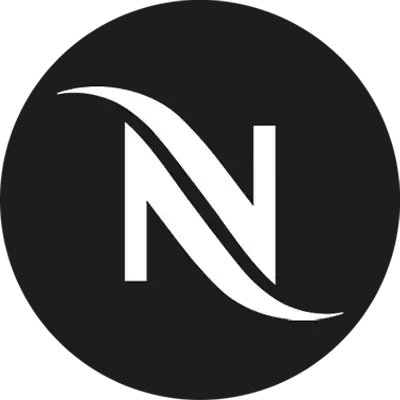 Nespresso black and white logo round