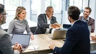 meeting in office