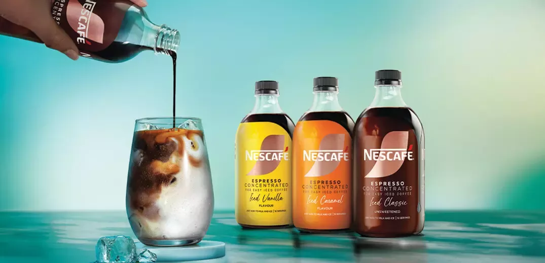 three bottles of Nescafe Espresso concentrated