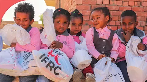 children received help from Red Cross