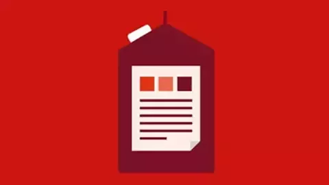 Food package with nutrition label on red.