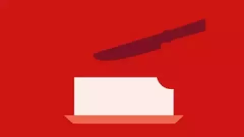 Knife over butter block.