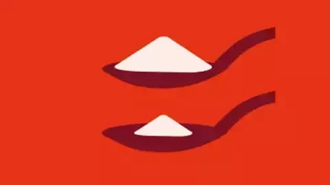Sugar on two spoons.