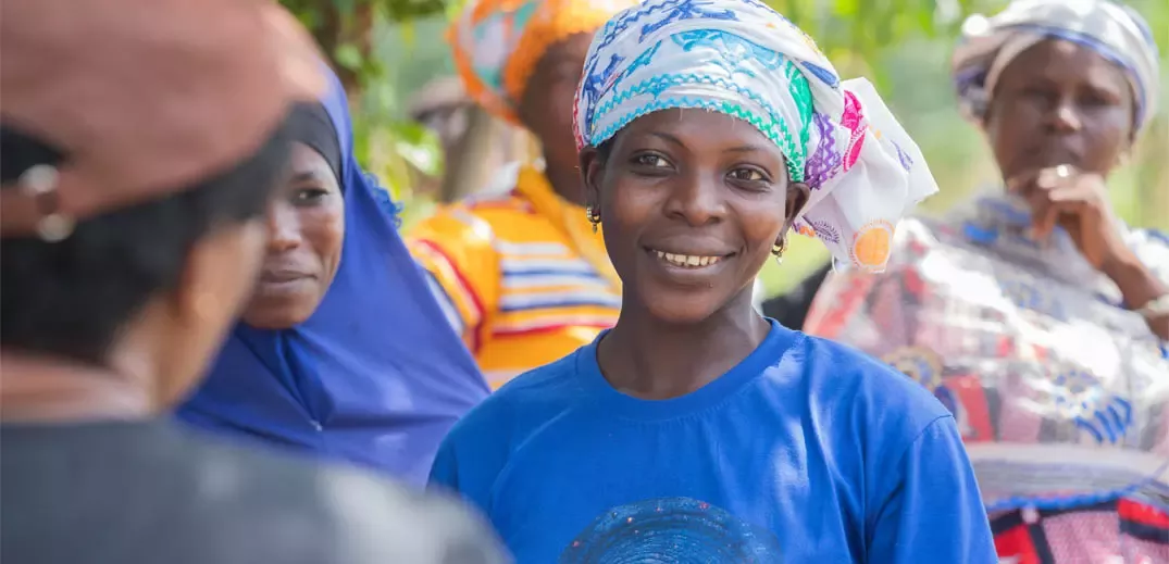 Woman smiling
