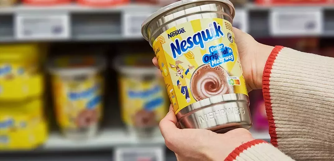 Nesquik stainless-steel packaging