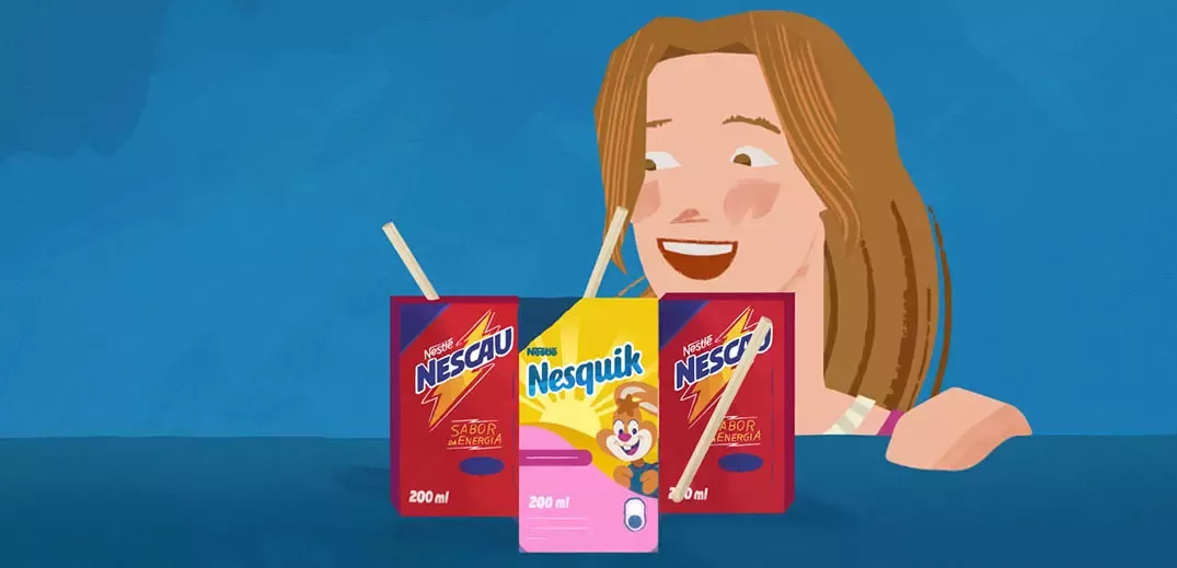 Nestlé drinks with paper straws