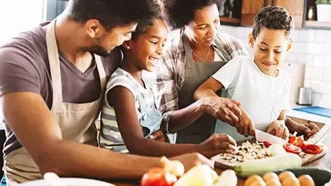 family cooking