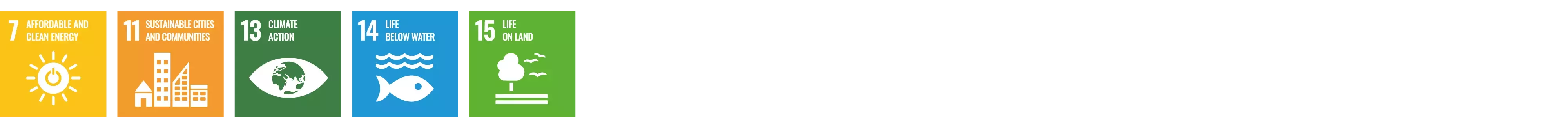 SDG 7,11,13,14,15