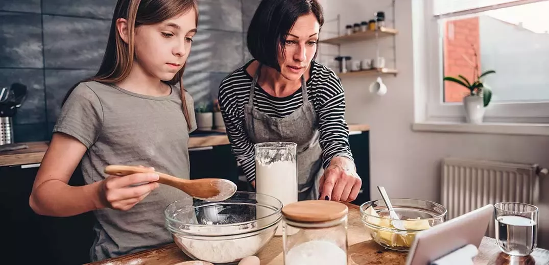 cooking together