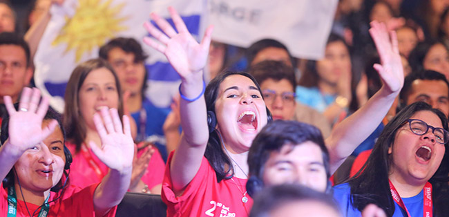 young people attending the summit